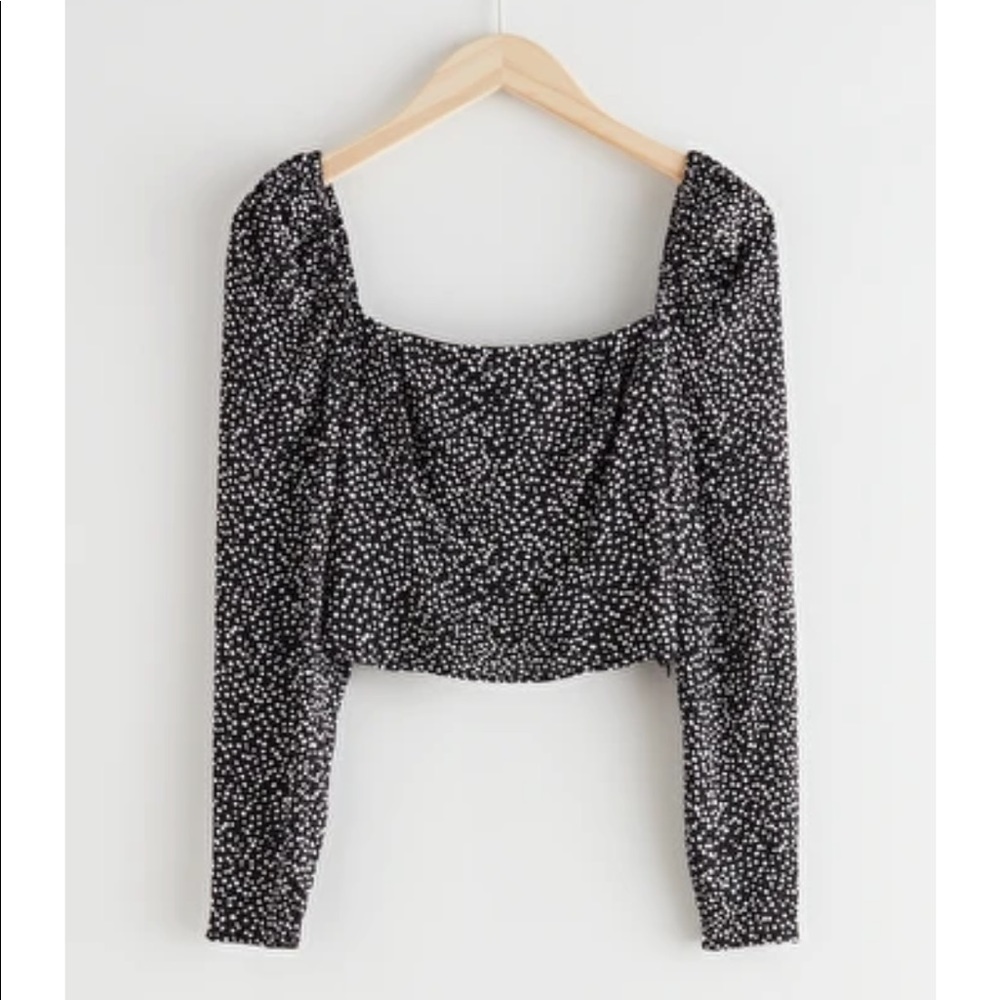 & Other Stories Puff Sleeve Top, size 8